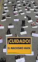 Foto de accin contra los femicidios en Chile