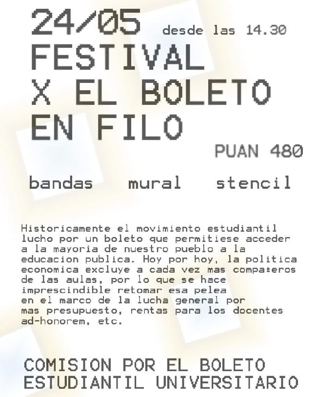 FESTIVAL X EL BOLETO...