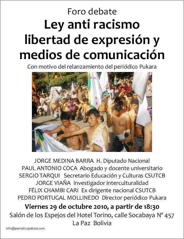 Bolivia: Foro Debate...