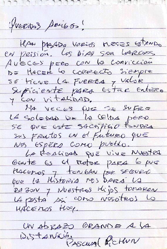 Carta de Pascual Pic...