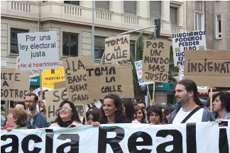 Protestas en Espaa...