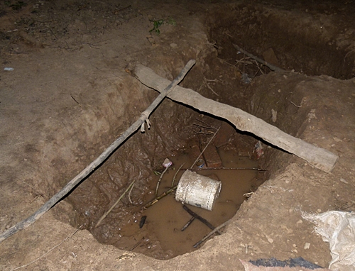 Pozo de agua contaminada en Pocitos