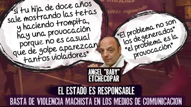 Denuncia penal contra Baby Etchecopar por incitación a la violencia contra las mujeres