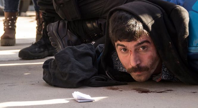 La represión del día fue en una protesta por la detención de Jones Huala