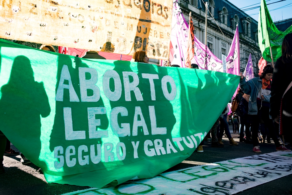 Banderazo y pañuelazo en La Plata por el aborto legal