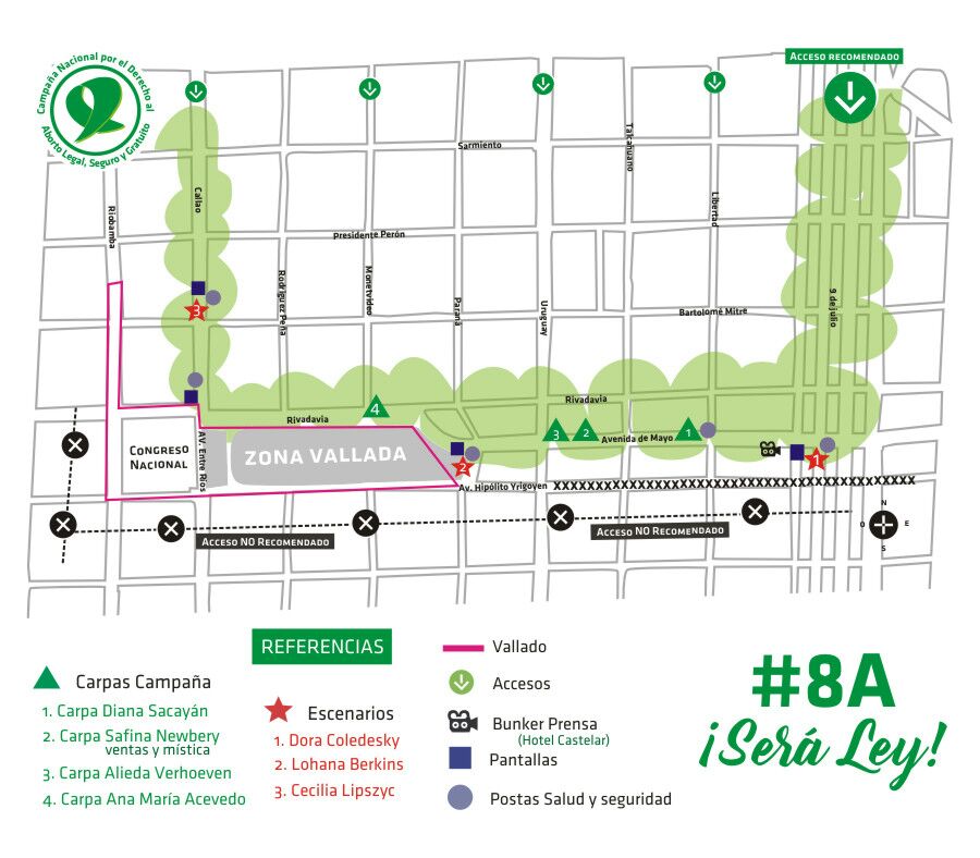 #8A Carpas y escenarios de la Campaña Nacional por el Derecho al Aborto Legal, Seguro y Gratuito 💚