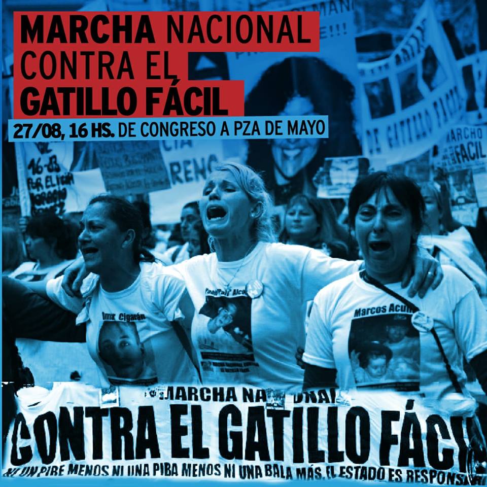 27/8 Marcha Nacional contra el Gatillo Fácil