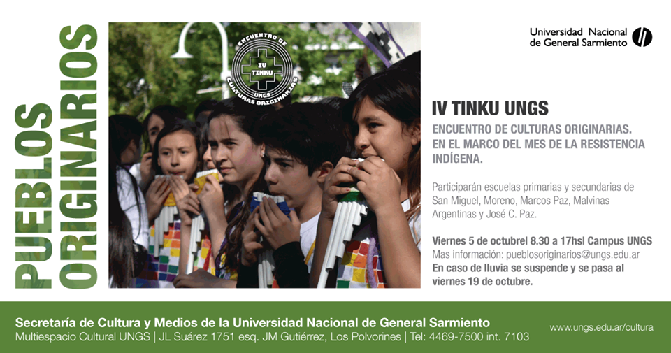 IV Tinku UNGS: Encuentro de Culturas Originarias