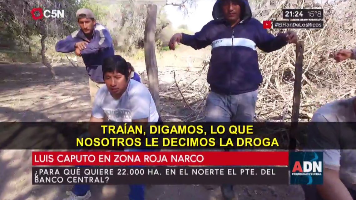 Denuncian que Luis Caputo expulsa pueblos originarios para usurpar tierras en una zona roja narco
