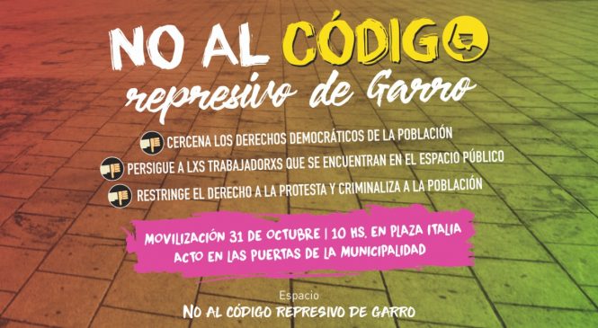 La Plata: Movilizan contra el código represivo de Garro