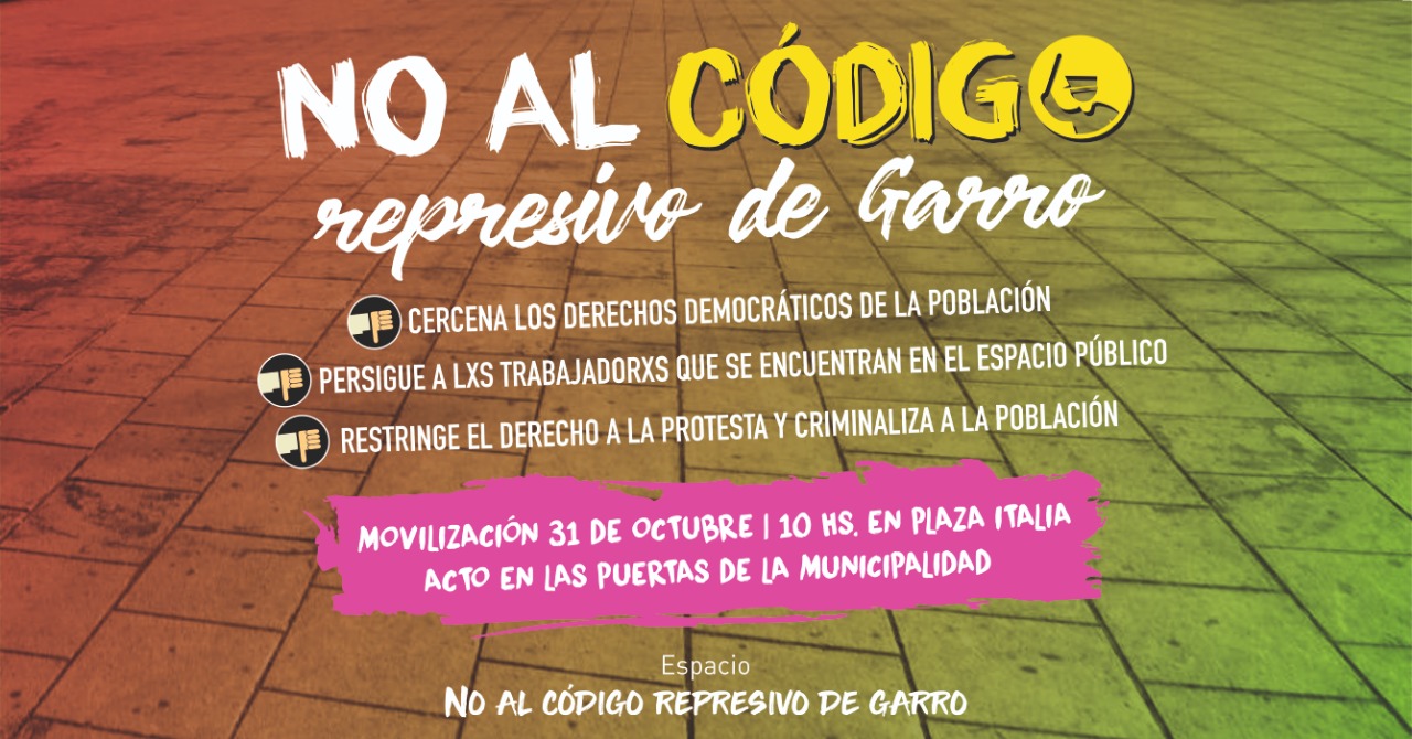 La Plata: Movilizan contra el código represivo de Garro