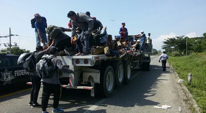 Registros de detenciones masivas de migrantes en su paso por Chiapas y Oaxaca