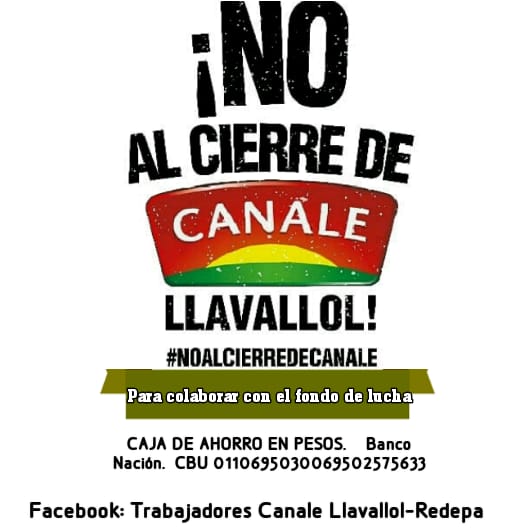 Solidaridad con los trabajadores de Canale