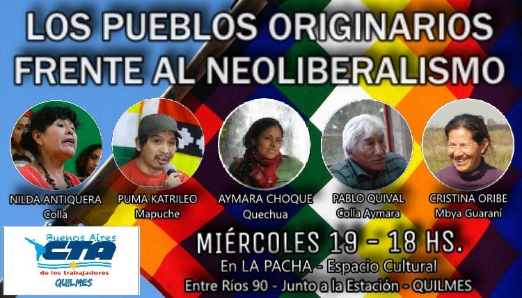 Charla en Quilmes: Los Pueblos Originarios frente al Neoliberalismo