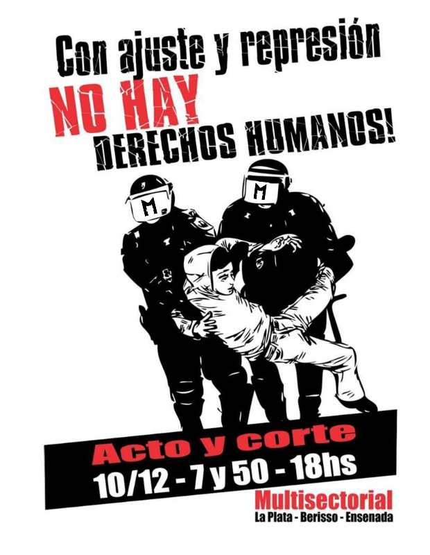 Con ajuste y represión no hay Derechos Humanos