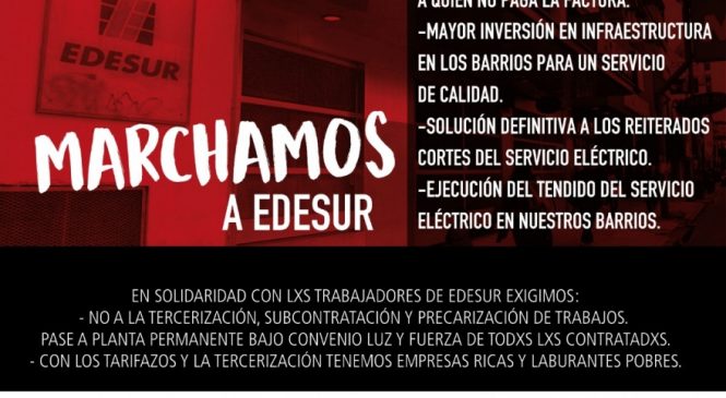 Marchamos a EDESUR