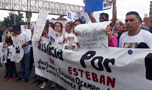 Marcha por Justicia a tres meses de la Masacre en la comisaría 3° de Esteban Echeverría
