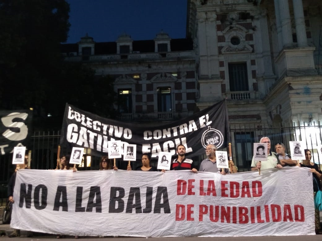Marcha en La Plata contra la baja de la edad de punibilidad