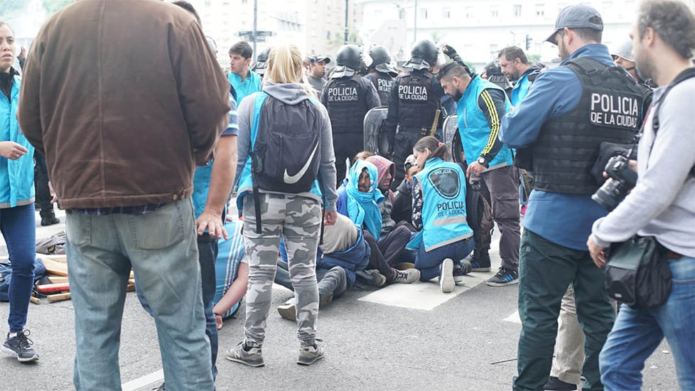 Represión y detenciones en Buenos Aires