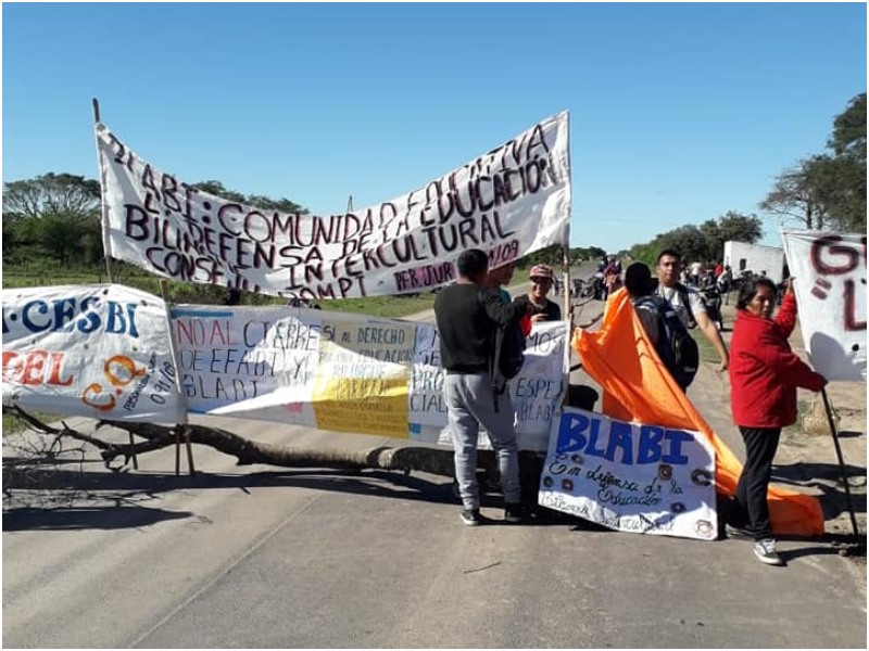 Protesta del Consejo Qompi que denuncia a Educación por ruptura de “acuerdos pactados”