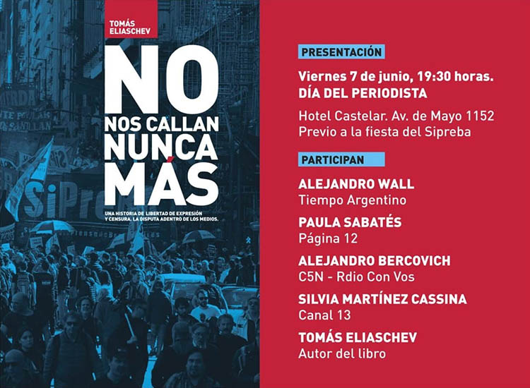 Presentación del libro “No nos callan nunca más”