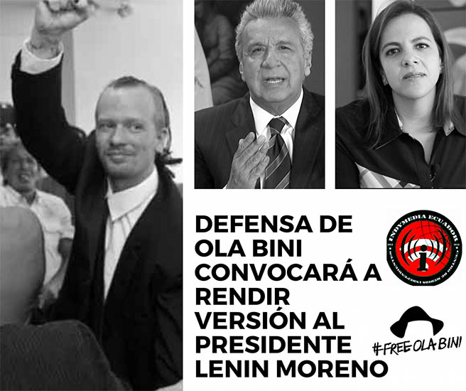 Ecuador: Defensa de Ola Bini convocará a rendir versión al presidente Lenin Moreno