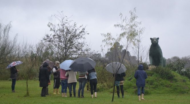 Punta Querandí: pese a las lluvias, hubo tareas y la visita de un seminario de psicología comunitaria
