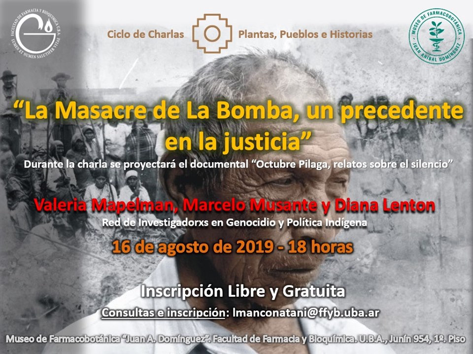 Charla: “La Masacre de La Bomba, un precedente en la Justicia”
