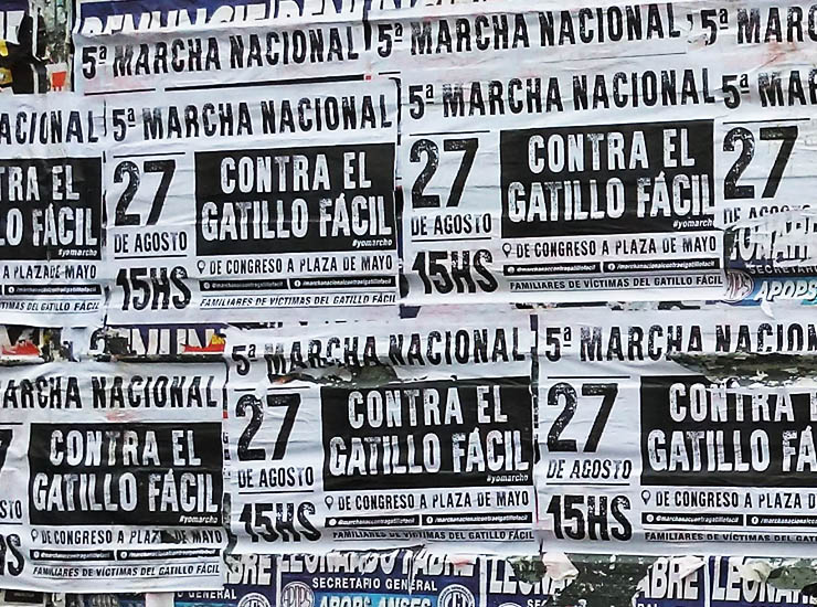 Efectivos policiales hostigaron a militantes que difundían la Marcha contra el Gatillo Fácil