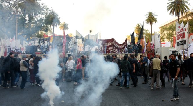 Marcha a Plaza de Mayo del sindicalismo combativo y el movimiento piquetero
