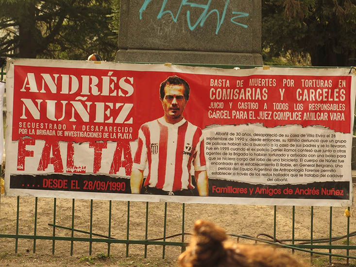 La Plata: Jornada a 29 años de la desaparición forzada de Andrés Nuñez