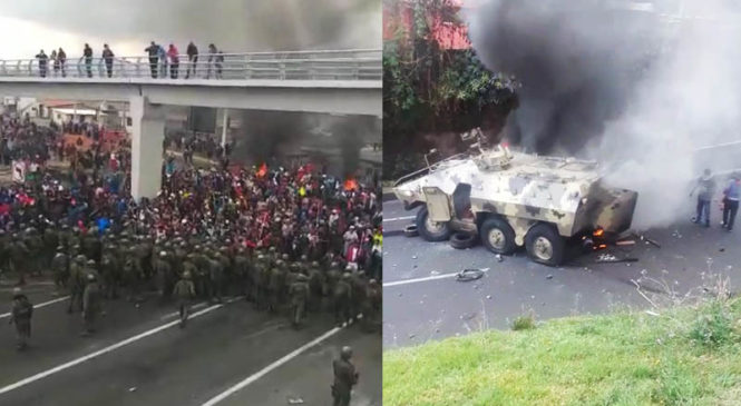 Ecuador: columnas indígenas arriban a Quito y Moreno se escapa a Guayaquil