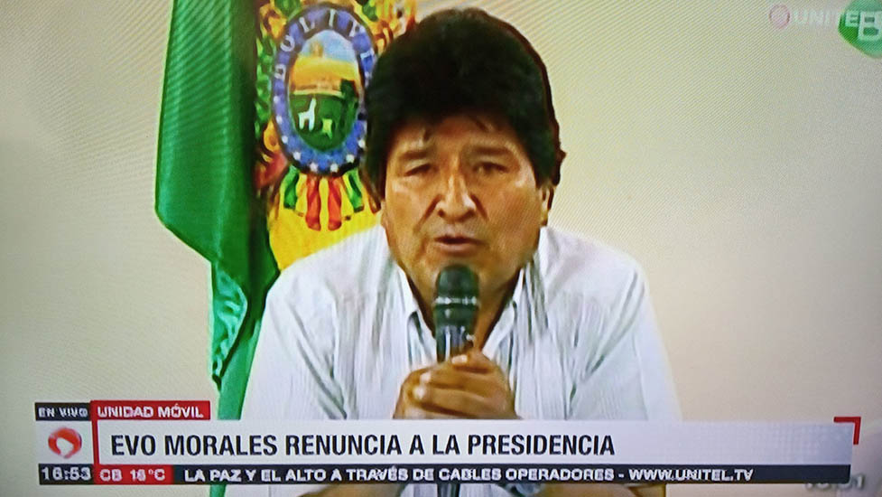 Se consumó el golpe de Estado en Bolivia: renunció Evo Morales