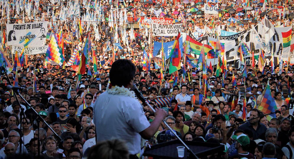 Multitudinario acto de conmemoración de los 14 años del Estado Plurinacional de Bolivia
