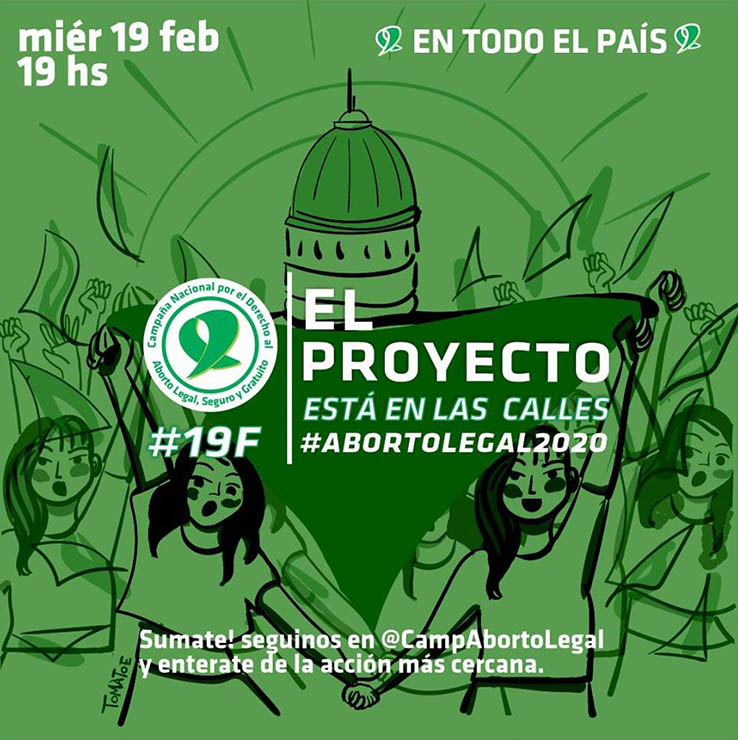 19F por el #AbortoLegal: El Proyecto está en las calles