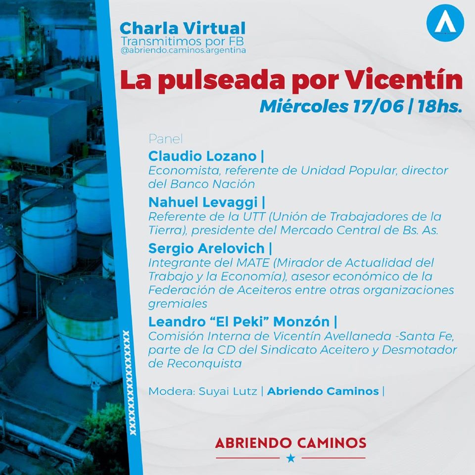 Charla Virtual: “La pulseada por Vicentin”