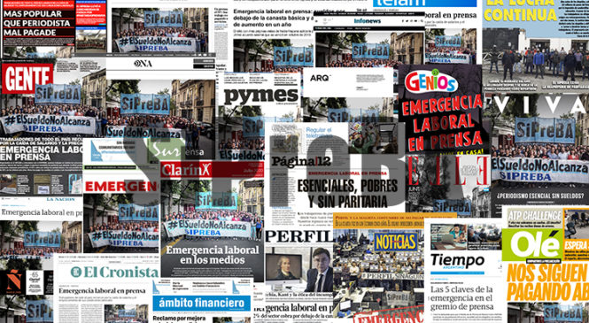 Campaña “Prensa pone en tapa su reclamo” por urgente recomposición salarial