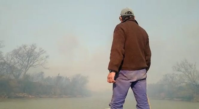 “Vengan a apagar el incendio”: imágenes del voraz incendio en el humedal