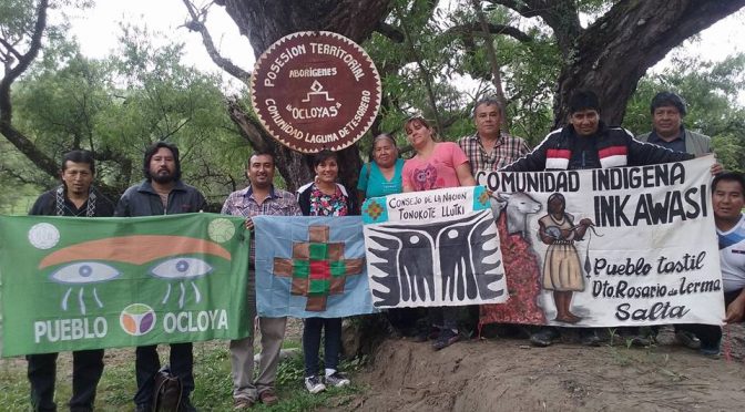 Jujuy: comunidad ocloya denuncia que terratenientes quieren quitarle las tierras