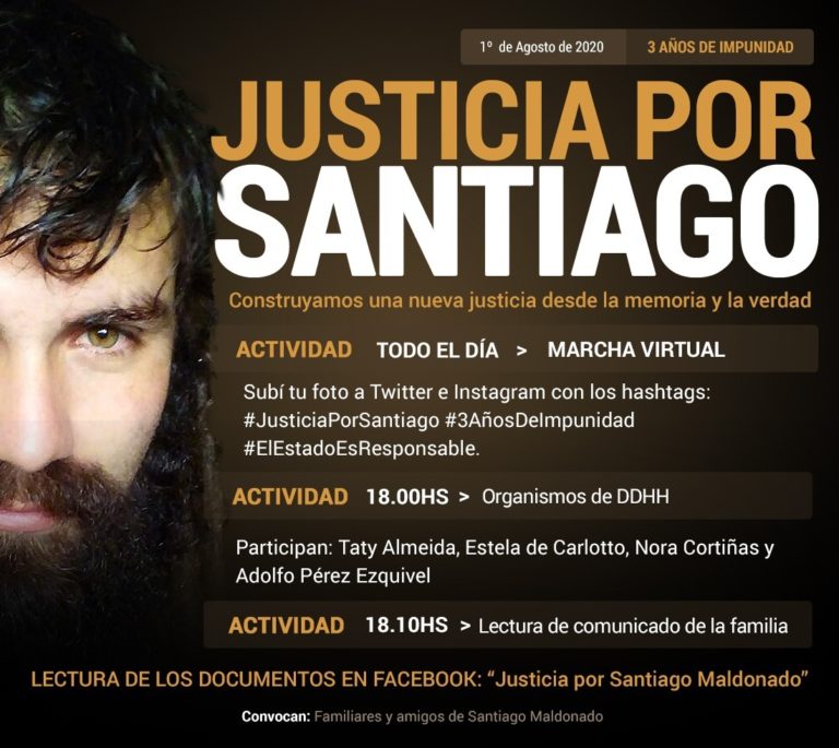 Santiago Maldonado: 3 Años De Impunidad - Indymedia Argentina Centro De ...