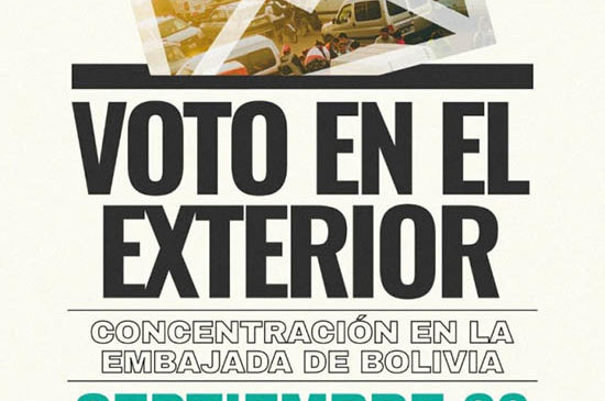 Bolivianos movilizados en Argentina y el mundo por su derecho al voto