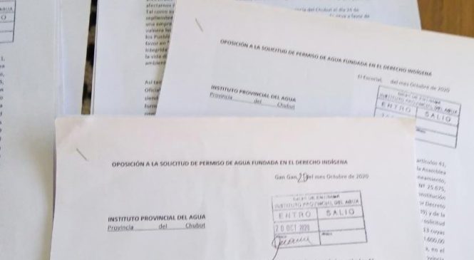 Comunidades de la Meseta en oposición al permiso de agua en Chubut