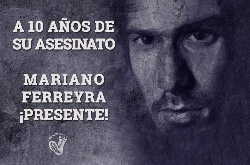 A 10 años de su asesinato ¡Mariano Ferreyra, presente!