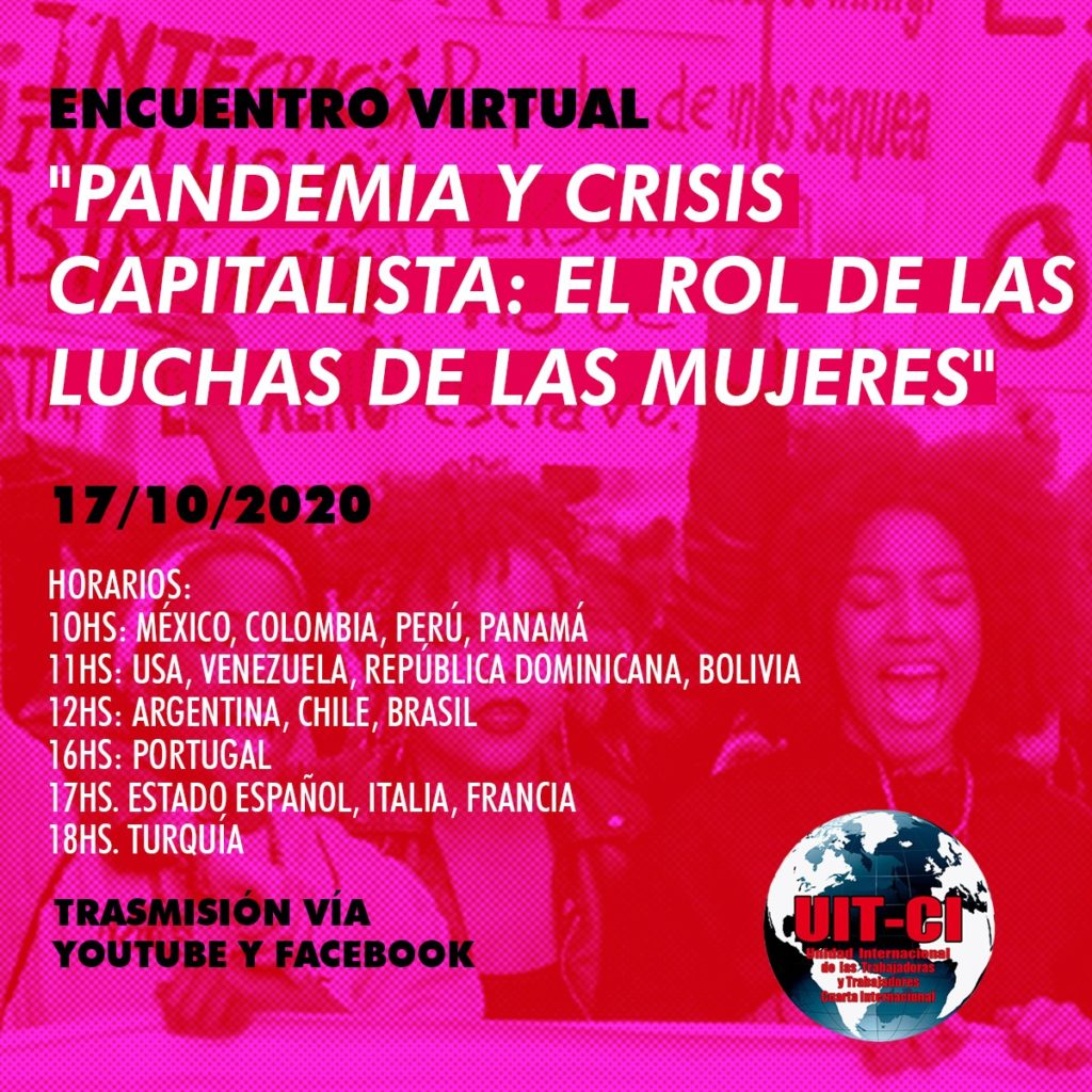 Encuentro Virtual: “Pandemia y crisis capitalista: el rol de las luchas de las mujeres”