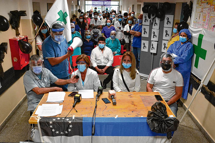 Río Negro: Protesta de trabajadores de la salud