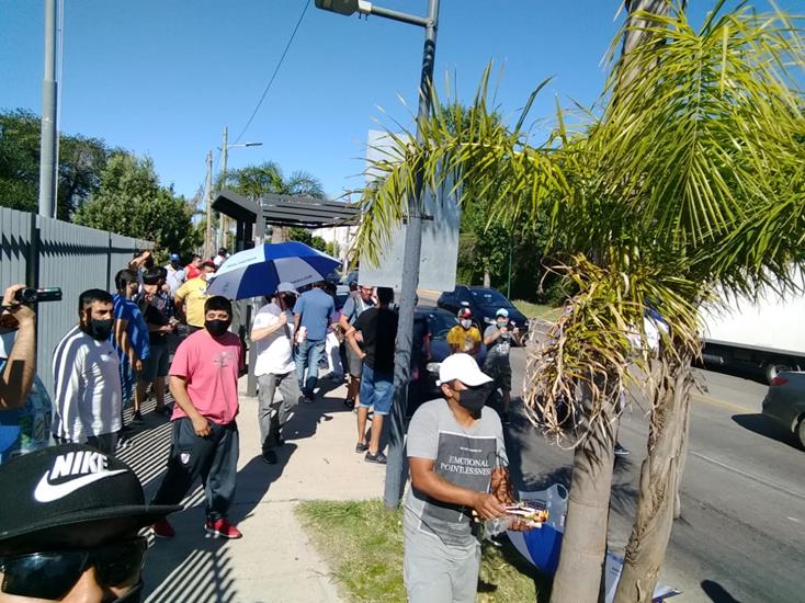 Intersindical de trabajadores de Molinos Río de la Plata movilizó reclamando un bono pandemia