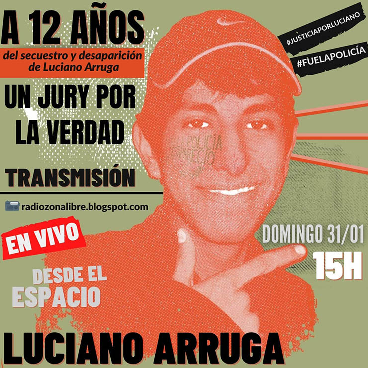 A 12 años de la desaparición forzada de Luciano Arruga por parte de la Policía Bonaerense