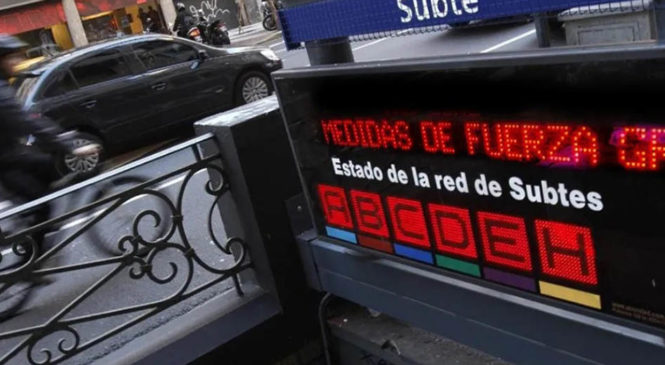 Medidas de fuerza por autodefensa en el subte