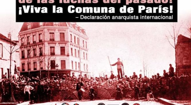 Las victorias del futuro florecerán a partir de las luchas del pasado. Viva la Comuna de París!