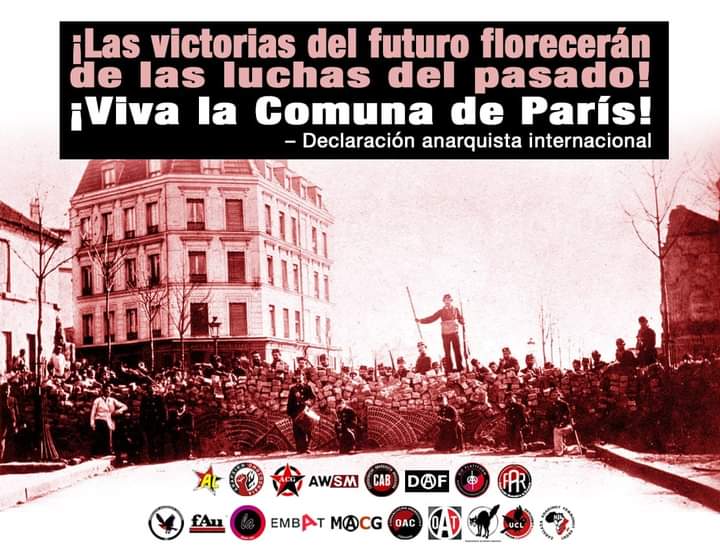 Las victorias del futuro florecerán a partir de las luchas del pasado. Viva la Comuna de París!